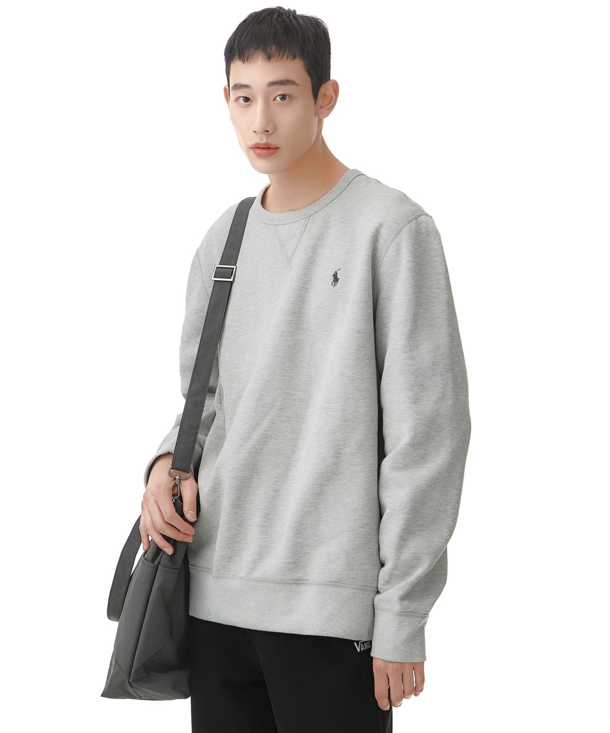 폴로 랄프 로렌(POLO RALPH LAUREN) 플리스 크루넥 스웨트셔츠 - 그레이