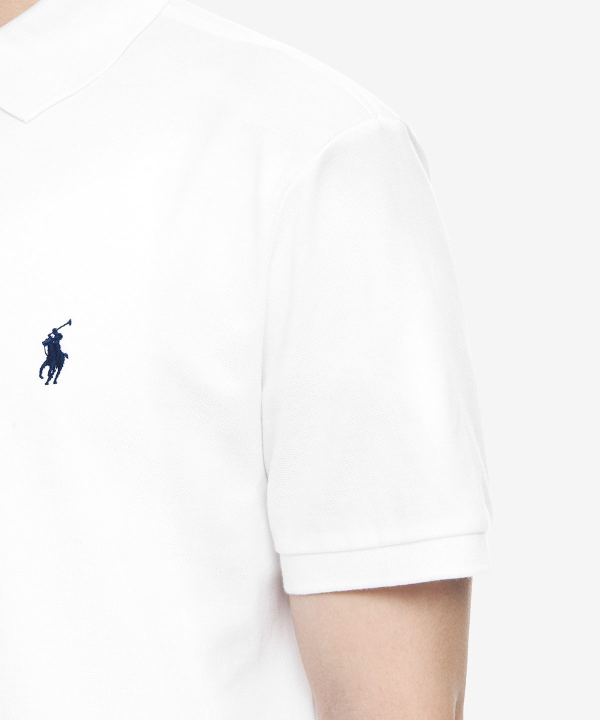 폴로 랄프 로렌(POLO RALPH LAUREN) 커스텀 슬림핏 메시 폴로 셔츠 - 화이트