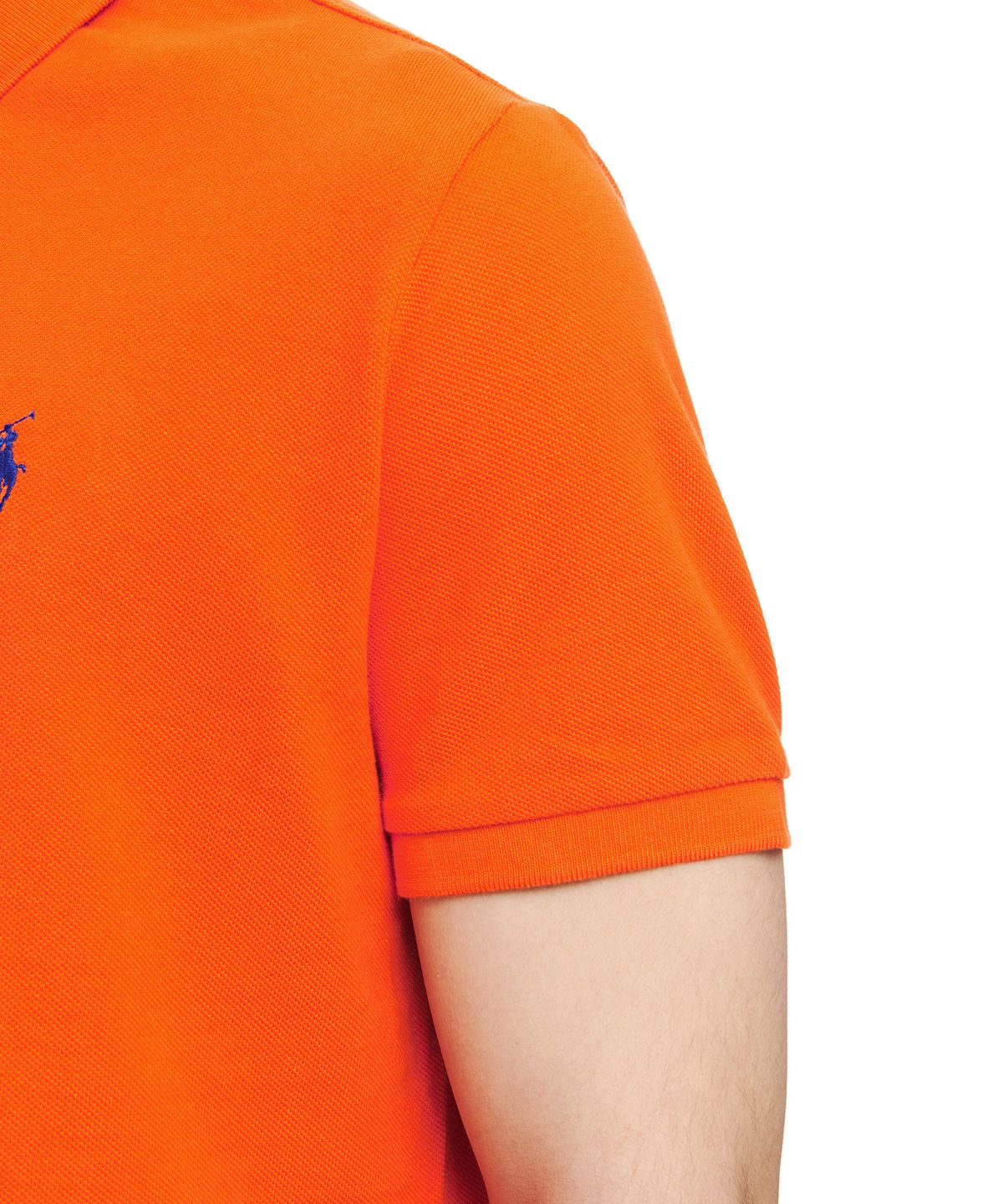폴로 랄프 로렌(POLO RALPH LAUREN) 커스텀 슬림핏 메시 폴로 셔츠 - 오렌지