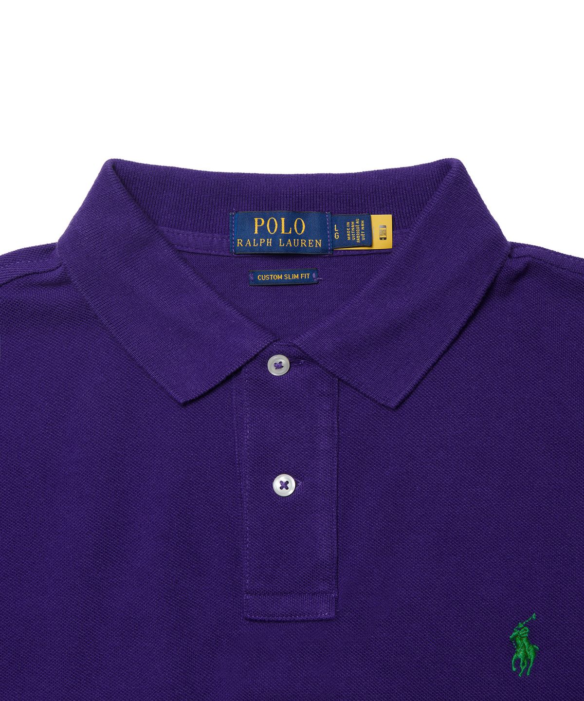 폴로 랄프 로렌(POLO RALPH LAUREN) 커스텀 슬림핏 메시 폴로 셔츠 - 퍼플