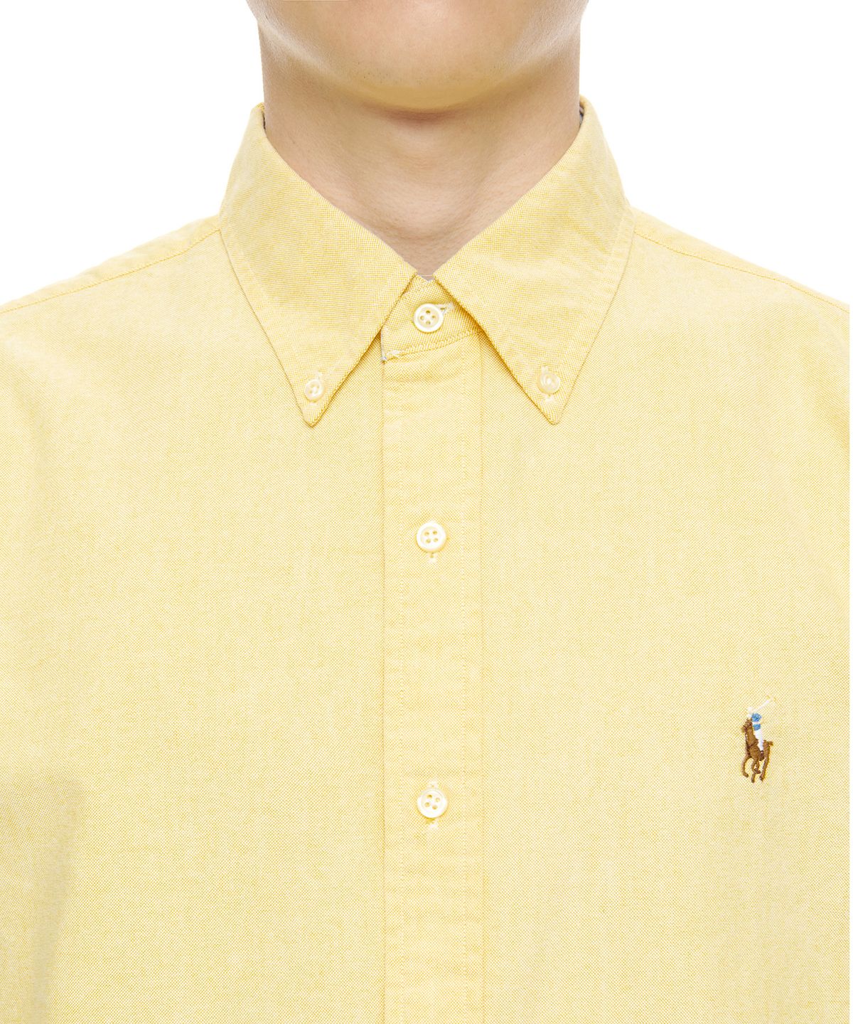 폴로 랄프 로렌(POLO RALPH LAUREN) 커스텀핏 옥스포드 셔츠 - 옐로우