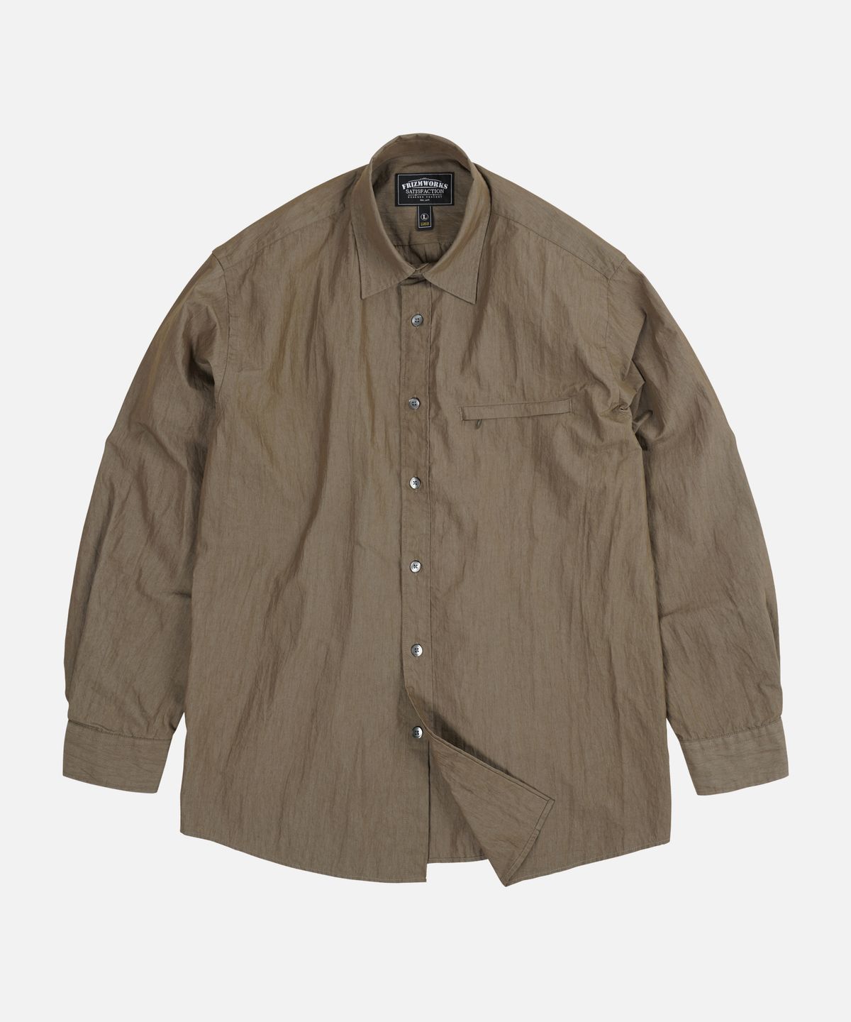 프리즘웍스(FRIZMWORKS) NYLON DOUBLE VENT SHIRT _ BROWN