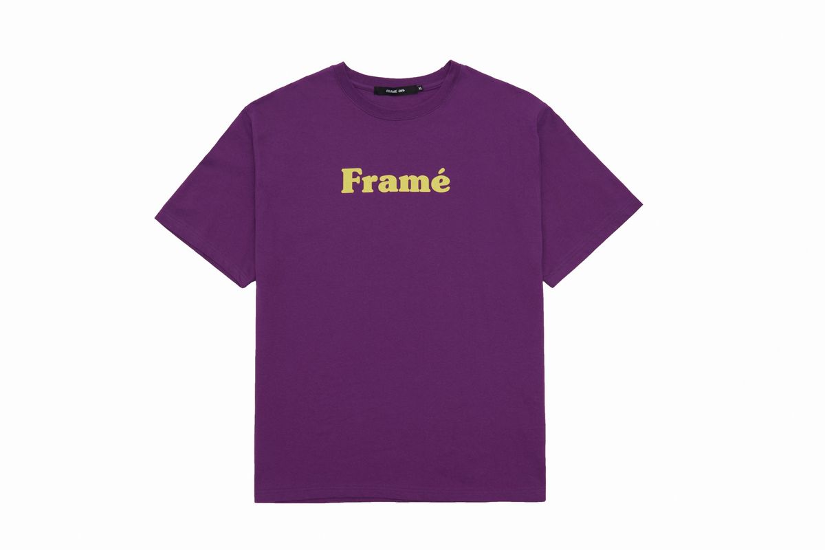 프레임 오프(FRAME OFF) 프레임 로고 반팔티 - 퍼플
