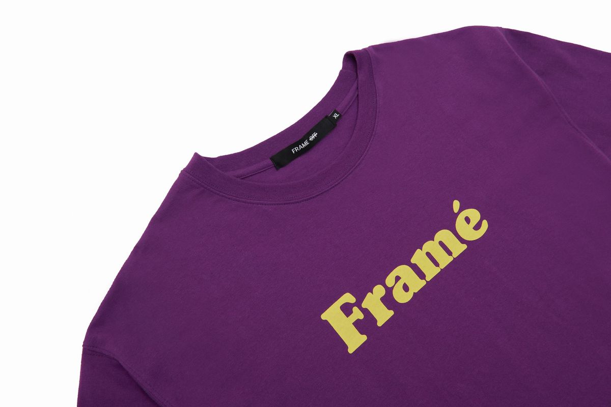 프레임 오프(FRAME OFF) 프레임 로고 반팔티 - 퍼플