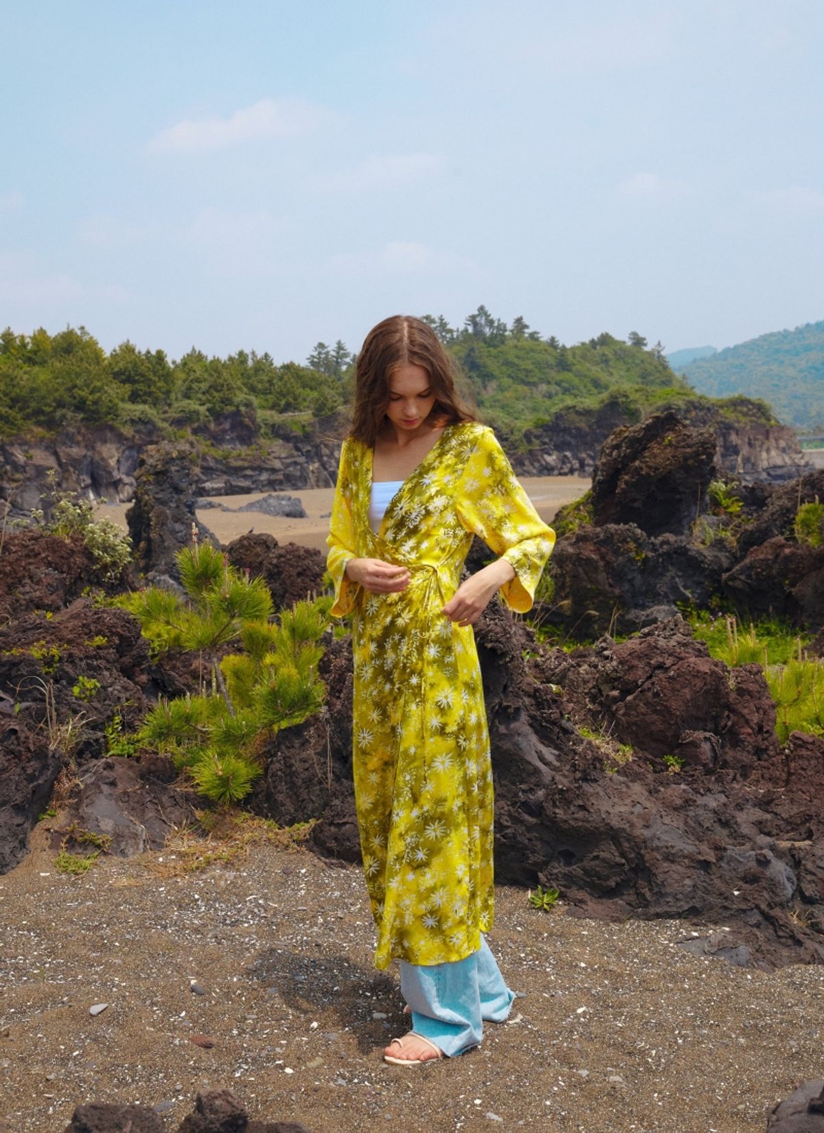 멧앤멜(MATT AND MEL) [Robe Dress] Dahila - Lemon Tree