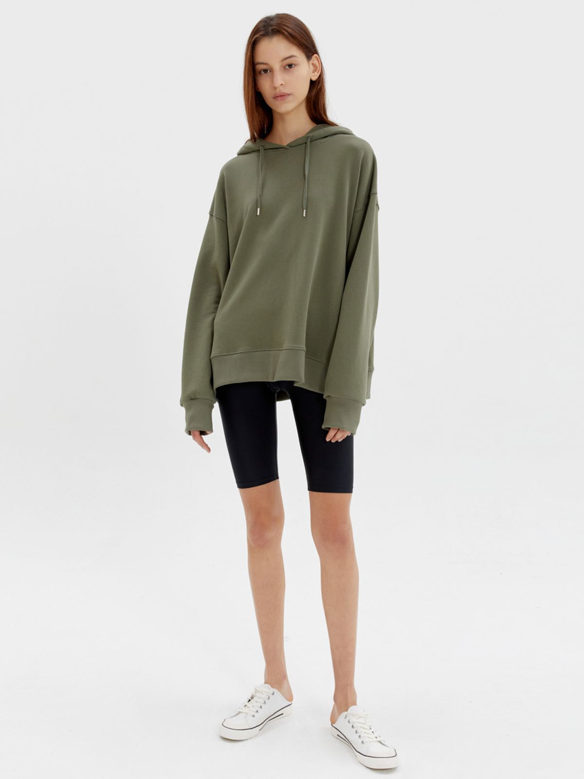 해브레스(HAVELESS) COTTON-JERSEY HOODED KHAKI