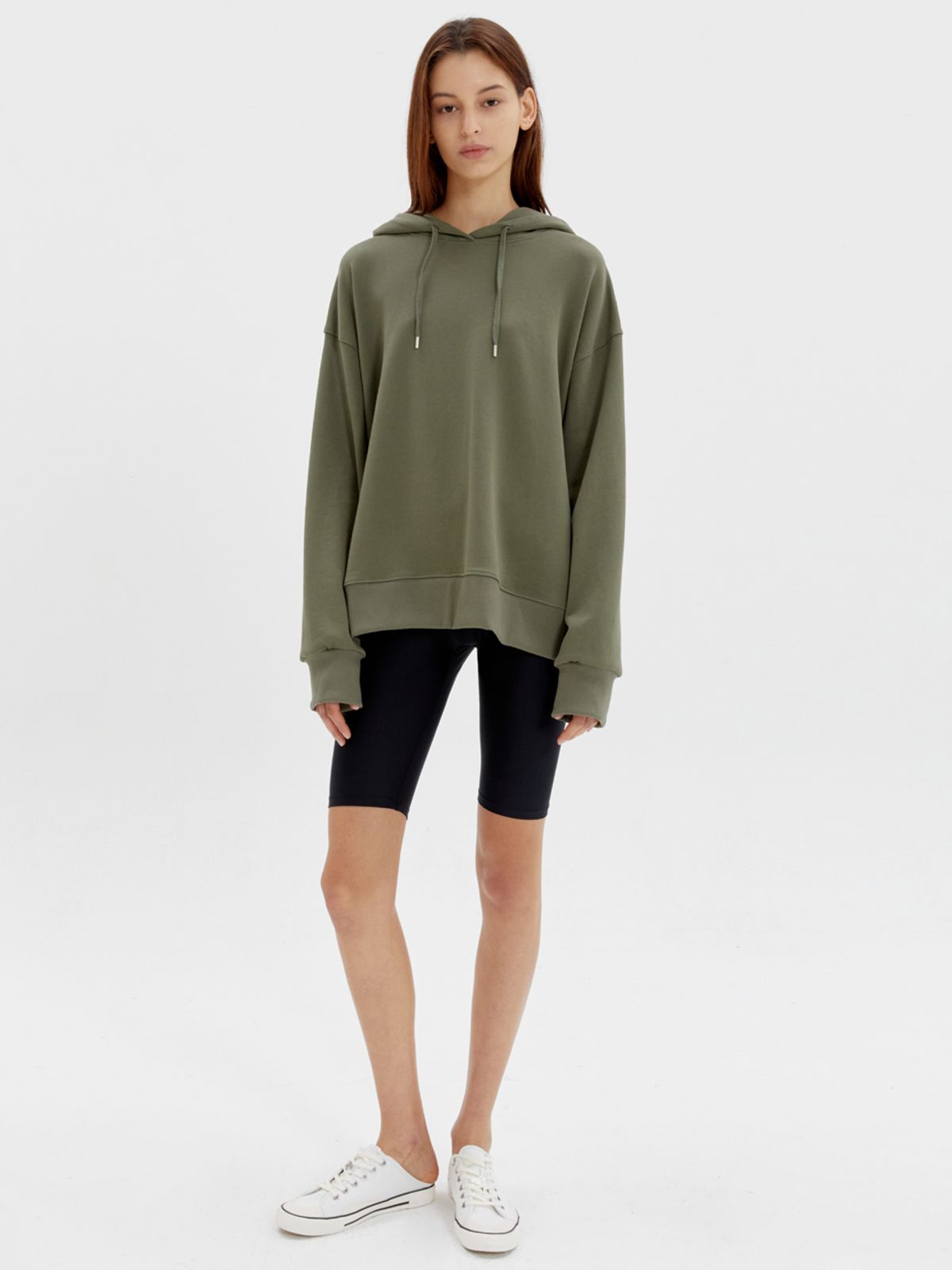 해브레스(HAVELESS) COTTON-JERSEY HOODED KHAKI