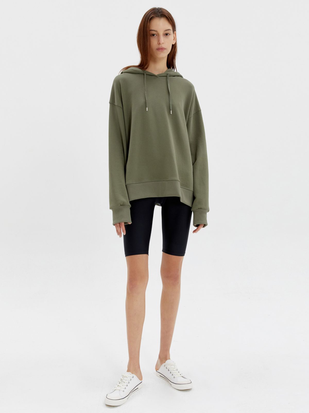 해브레스(HAVELESS) COTTON-JERSEY HOODED KHAKI
