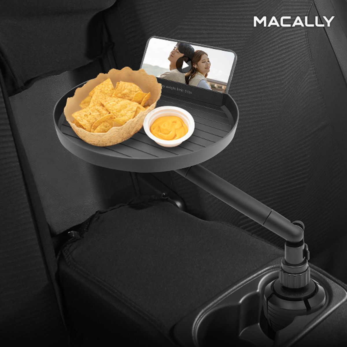 맥컬리(MACALLY) 차량용 컵 홀더 트레이 자동차 다용도 거치대 MCUPTRAY