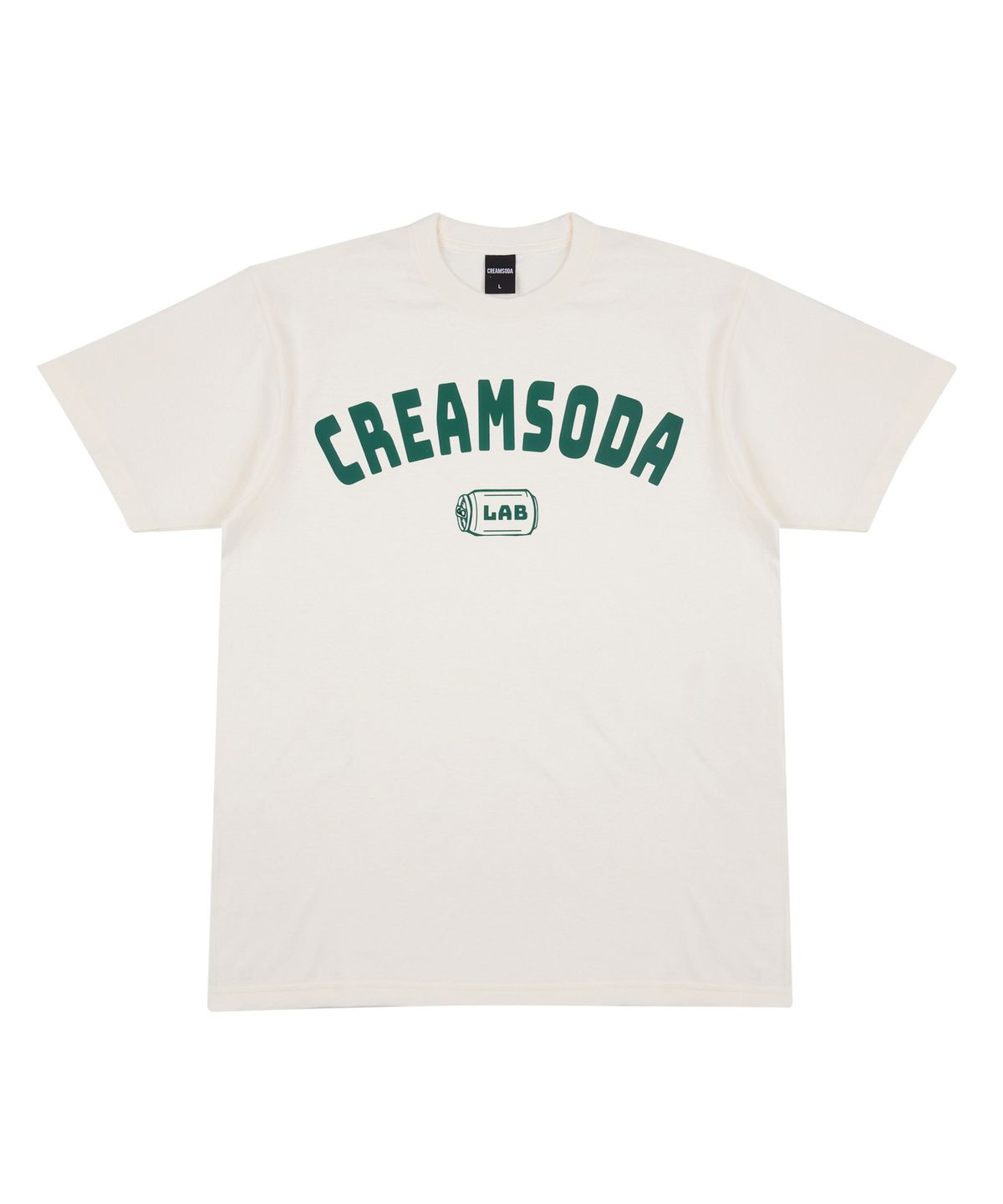 크림소다랩(CREAM SODA LAB) 오지 아크로고 반팔 티셔츠 아이보리