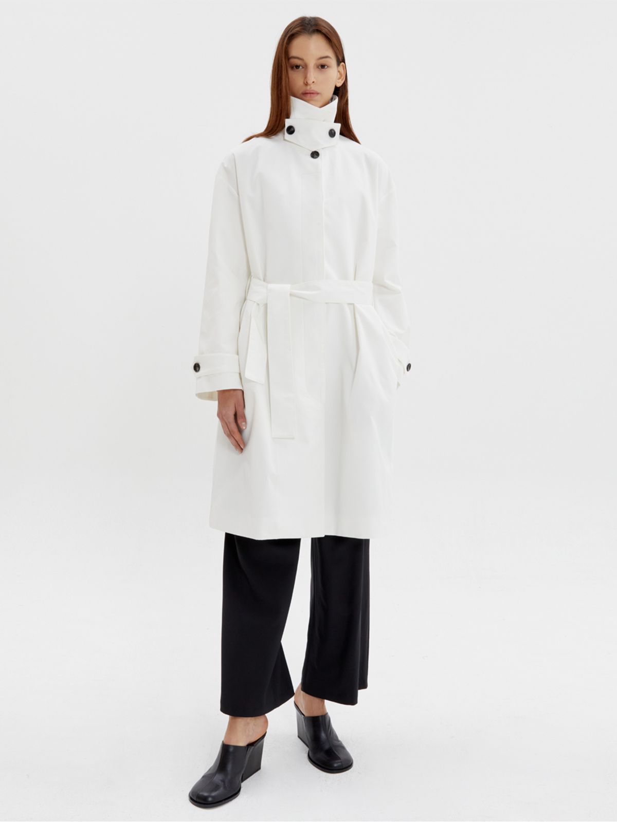 해브레스(HAVELESS) COTTON-CANVAS TRENCH COAT WHITE