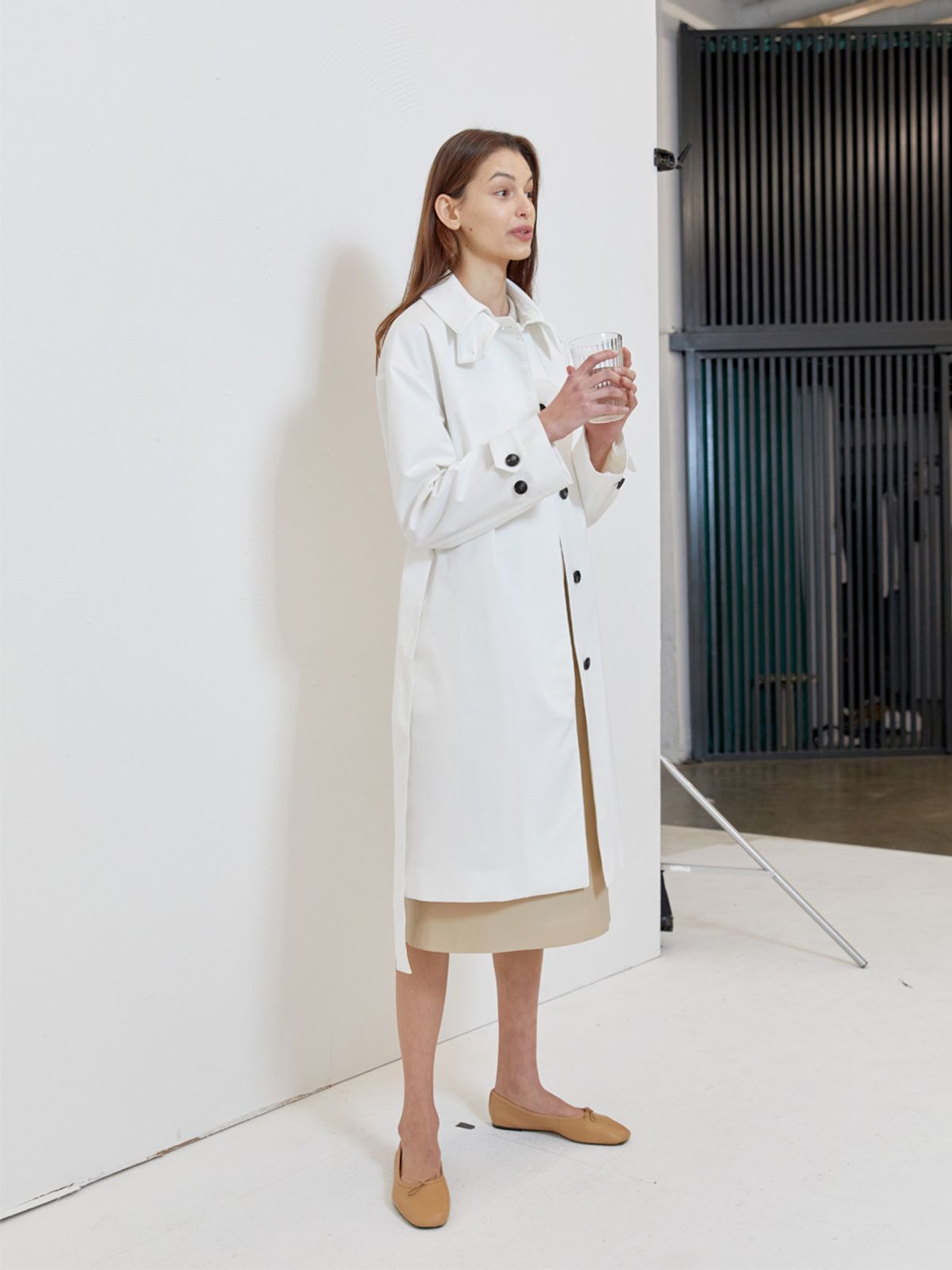 해브레스(HAVELESS) COTTON-CANVAS TRENCH COAT WHITE
