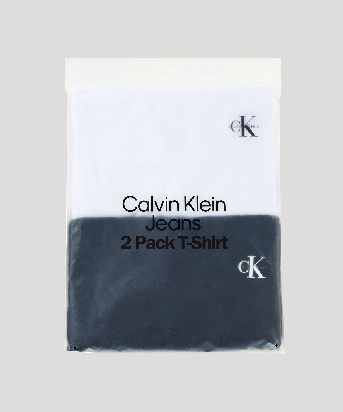 캘빈클라인 진(CALVIN KLEIN JEANS) [2PACK] 남녀공용 로고 솔리드 반팔 티셔츠 4RAB217 3GE