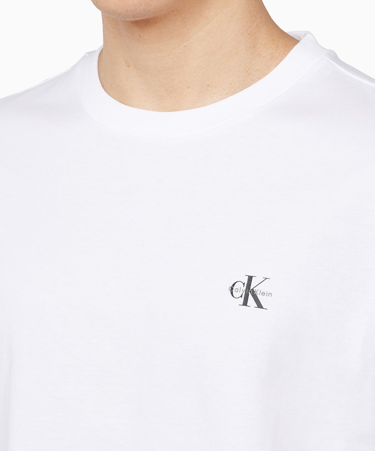 캘빈클라인 진(CALVIN KLEIN JEANS) [2PACK] 남녀공용 로고 솔리드 반팔 티셔츠 4RAB217 3GE