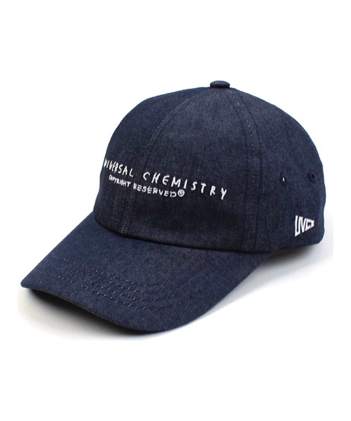 유니버셜 케미스트리(UNIVERSAL CHEMISTRY) Dark Denim Logo Low Ballcap 데님볼캡