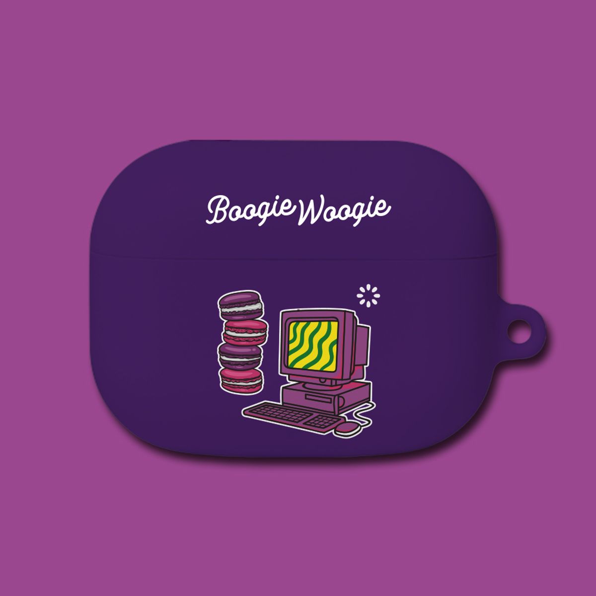 부기우기(BOOGIE WOOGIE) 에어팟/에어팟프로 케이스 - 퍼플(Purple)