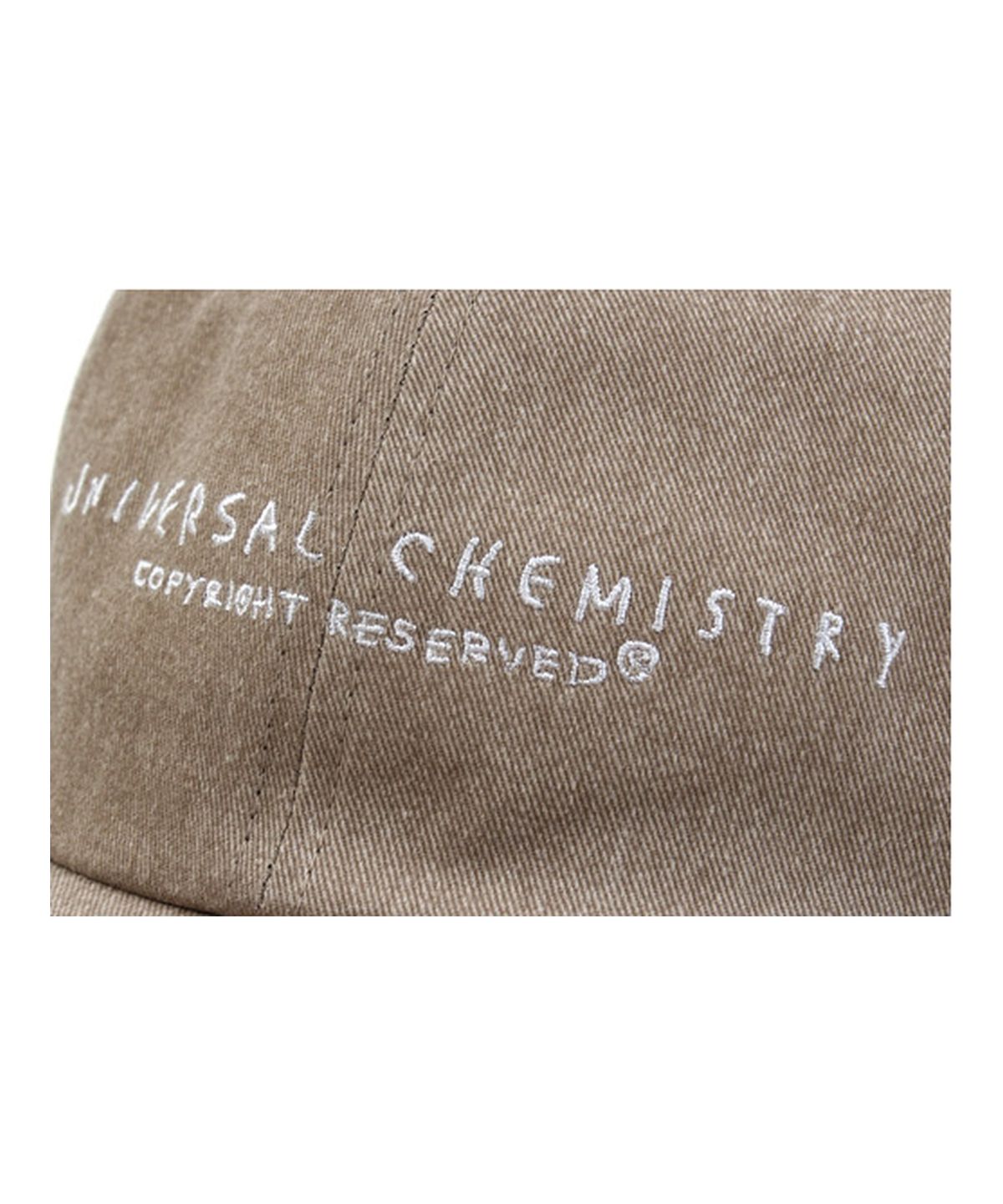 유니버셜 케미스트리(UNIVERSAL CHEMISTRY) Washing Beige Logo Low Ballcap 워싱볼캡
