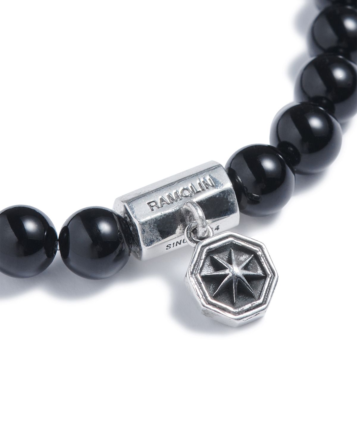라모랭(RAMOLIN) India Gemstone Silver Bracelet India Black