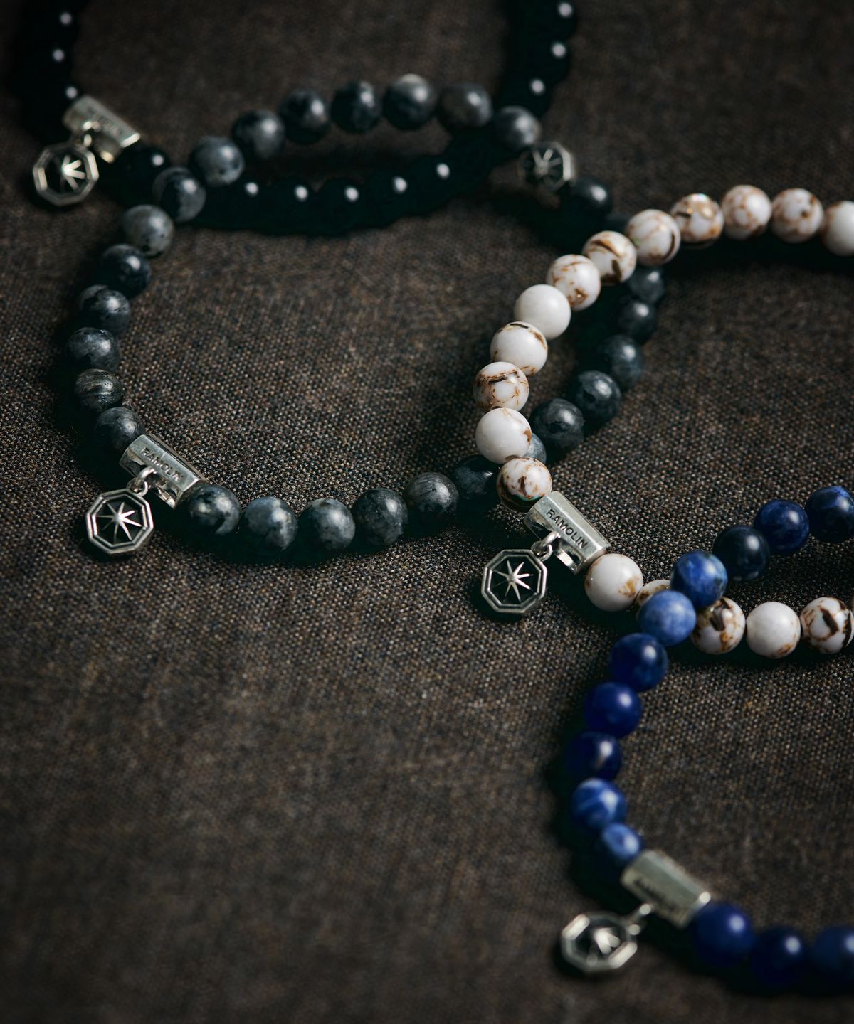 라모랭(RAMOLIN) India Gemstone Silver Bracelet India Black