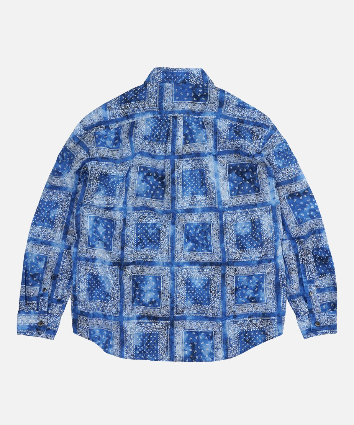 프리즘웍스(FRIZMWORKS) TIE-DYED BANDANA OVERSIZED SHIRT _ BLUE