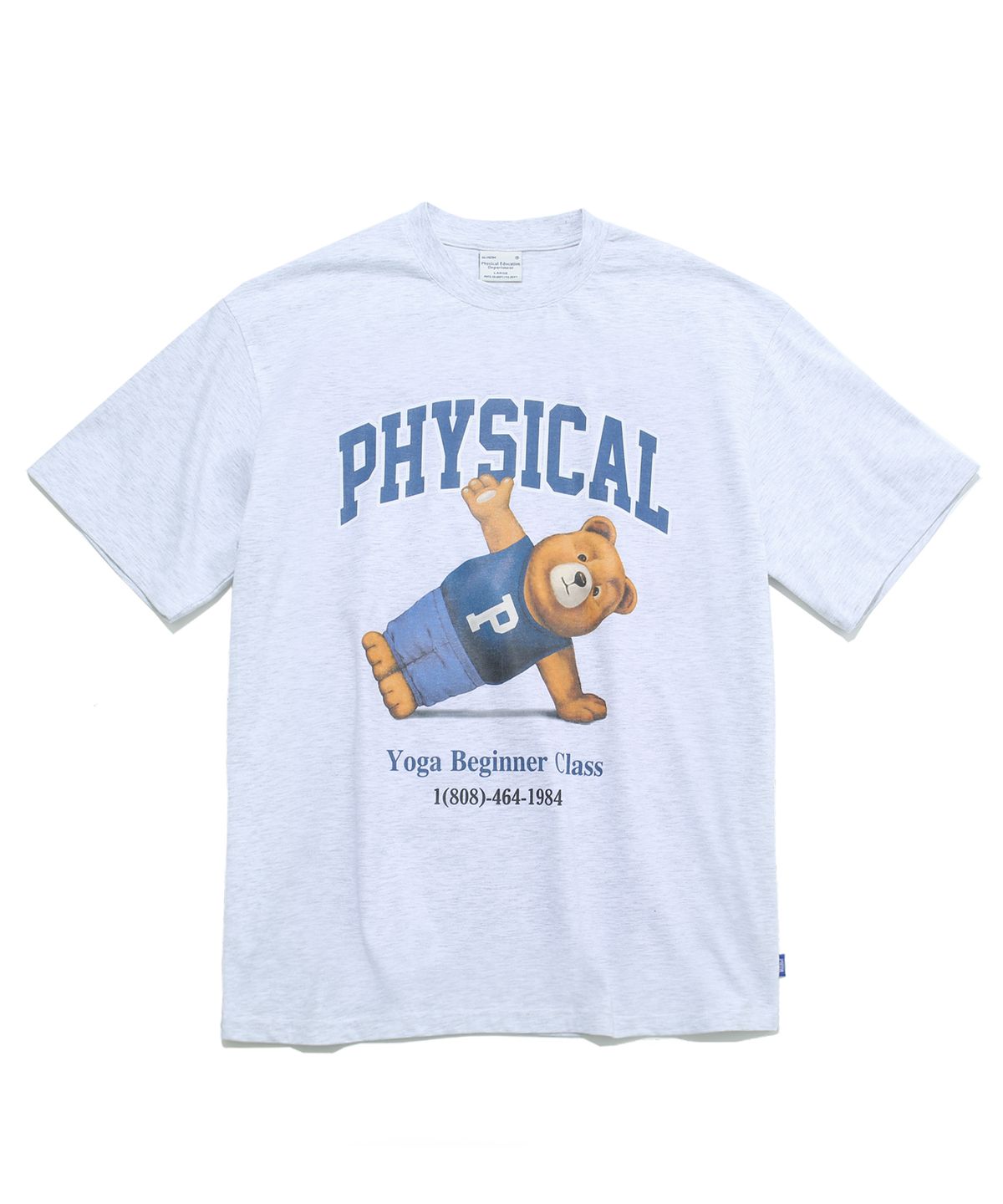 피지컬 디파트먼트(PHYSICAL DEPARTMENT) 요가 베어 반팔티셔츠_라이트 그레이