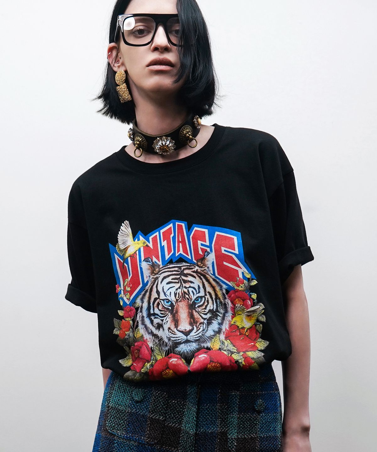 언티지(UNTAGE) 호랑이 프린트 티셔츠(UNISEX)_UTT-ST02