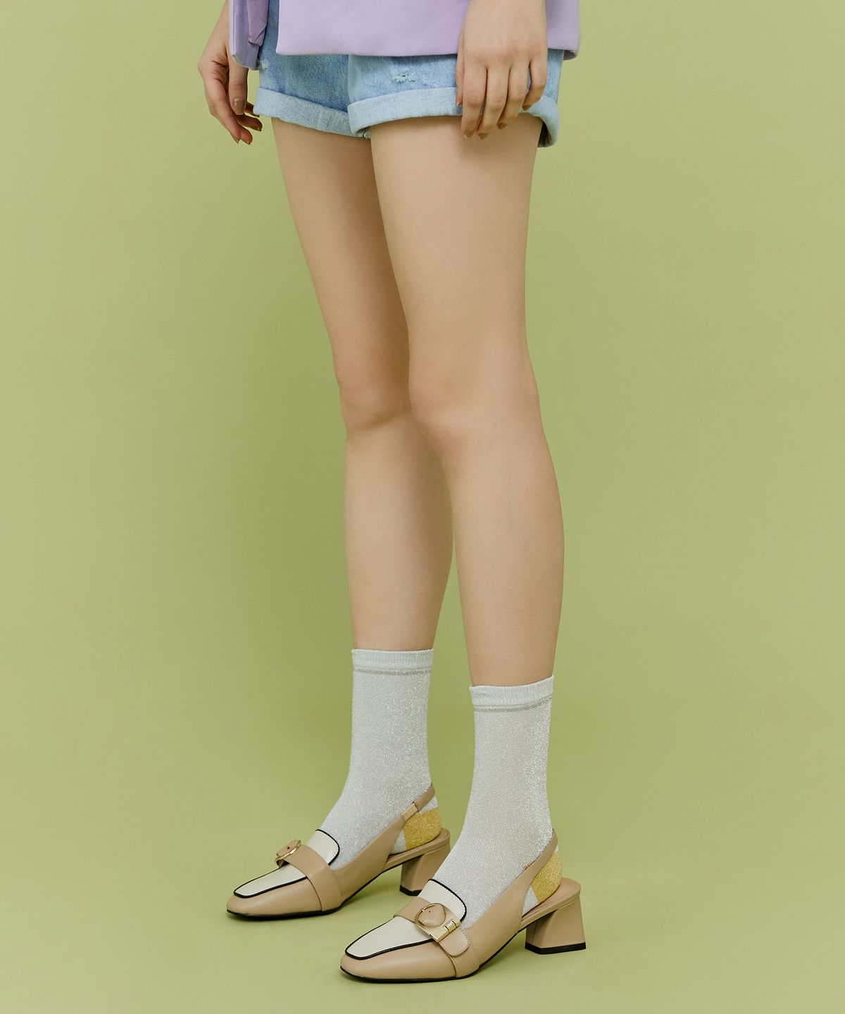 르쿠어에쿠어(RECUR ECUR) 아넬로 21 쥬얼 슬링백 스킨 1025