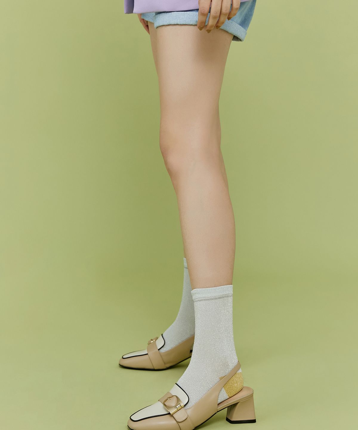 르쿠어에쿠어(RECUR ECUR) 아넬로 21 쥬얼 슬링백 스킨 1025