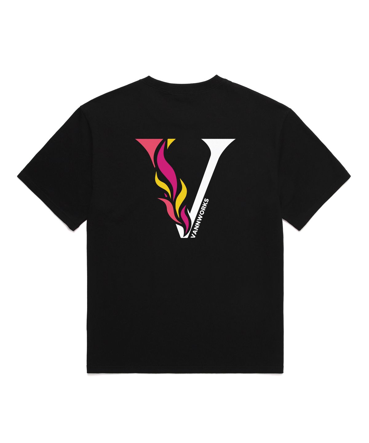 밴웍스(VANNWORKS) New V Logo 오버핏 반팔 티셔츠(VNCTS207) 블랙