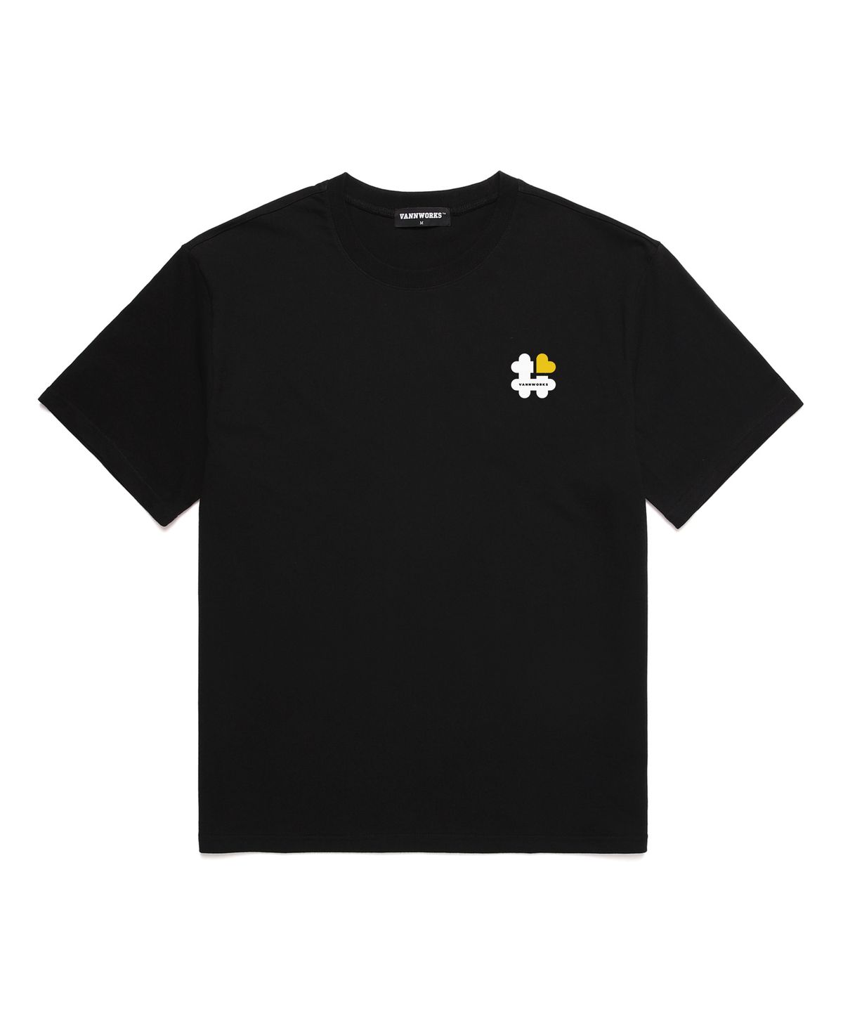 밴웍스(VANNWORKS) Hash Tags logo 오버핏 반팔 티셔츠 (VNCTS211) 블랙
