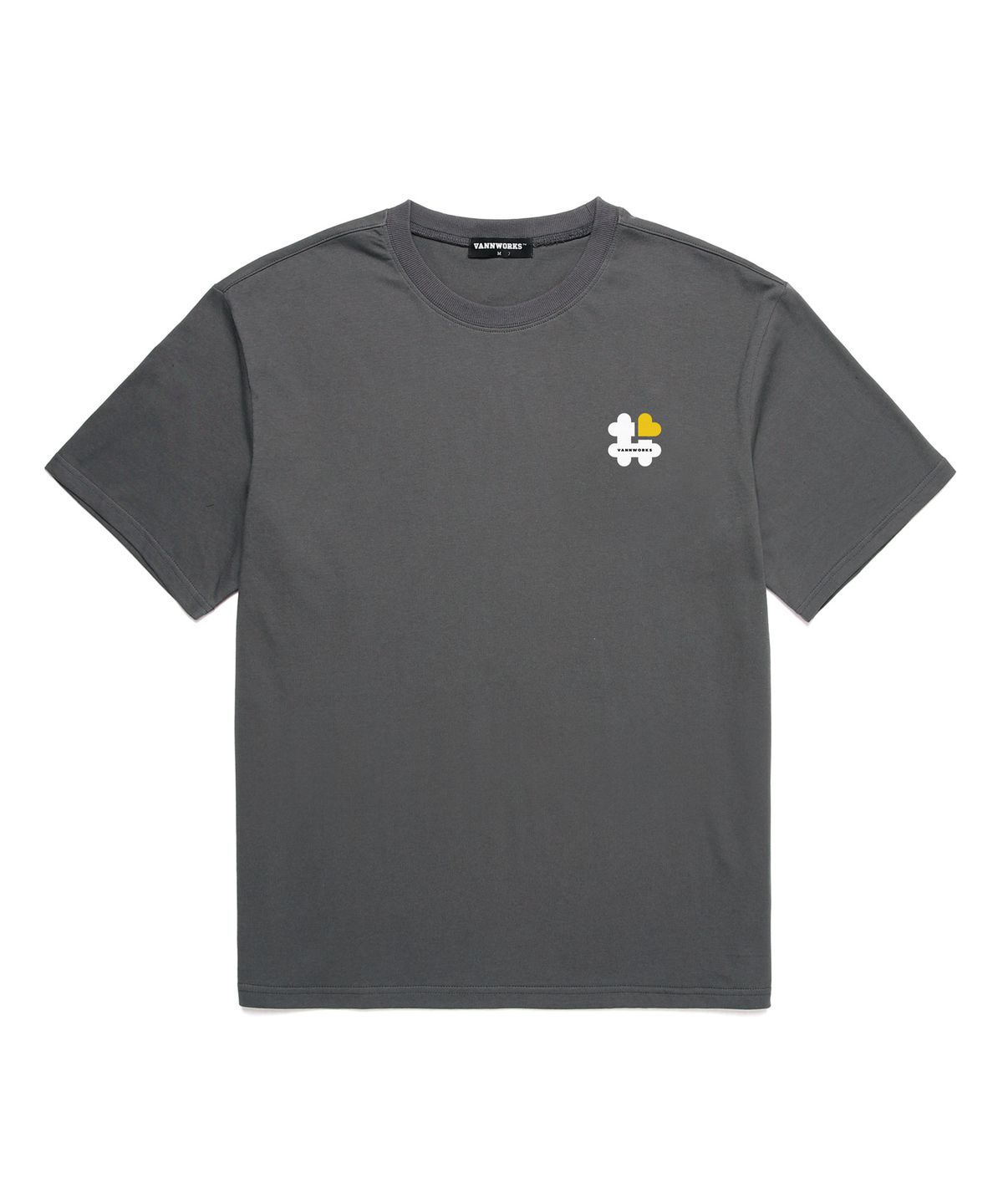 밴웍스(VANNWORKS) Hash Tags logo 오버핏 반팔 티셔츠 (VNCTS211) 그레이