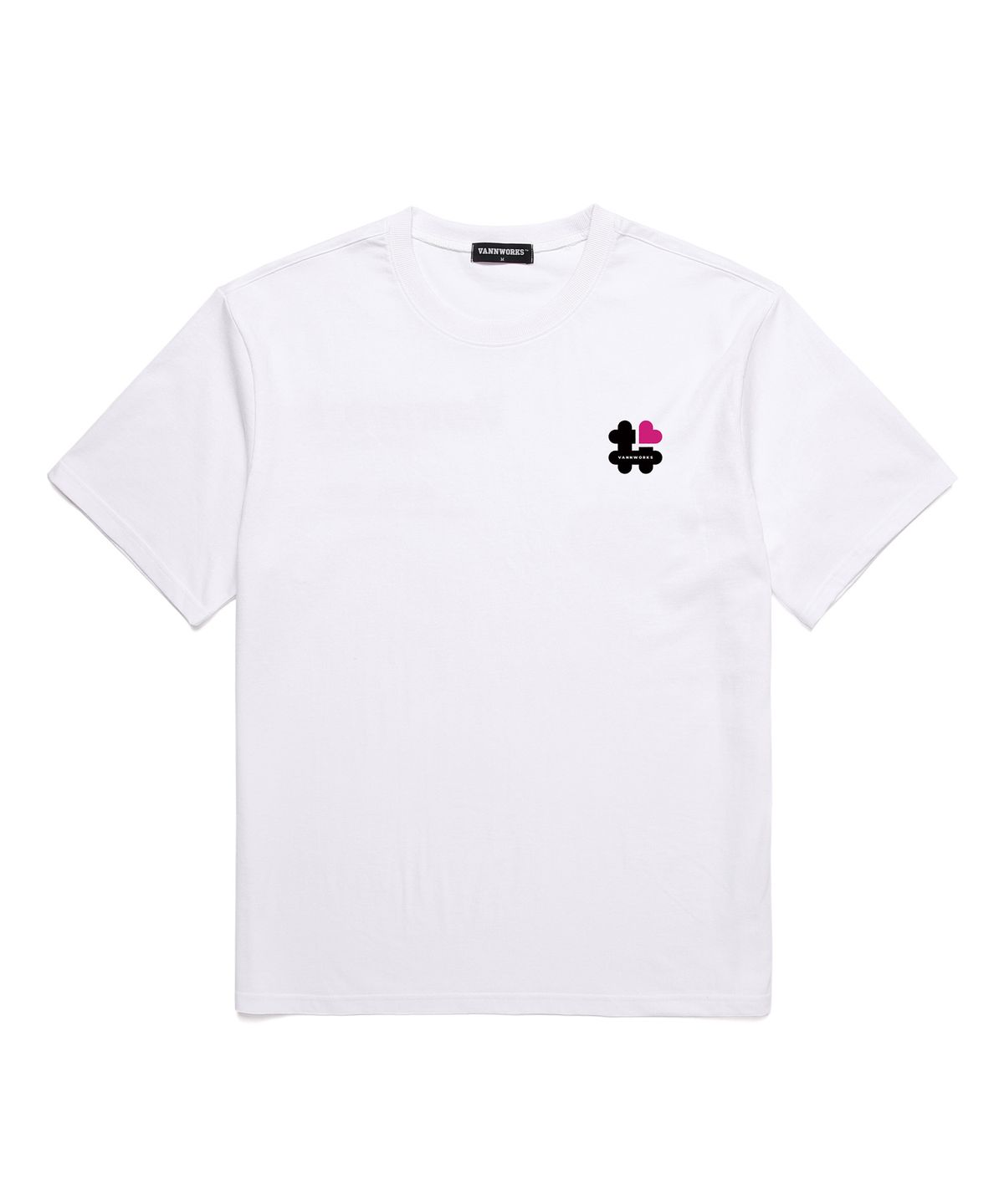 밴웍스(VANNWORKS) Hash Tags logo 오버핏 반팔 티셔츠 (VNCTS211) 화이트