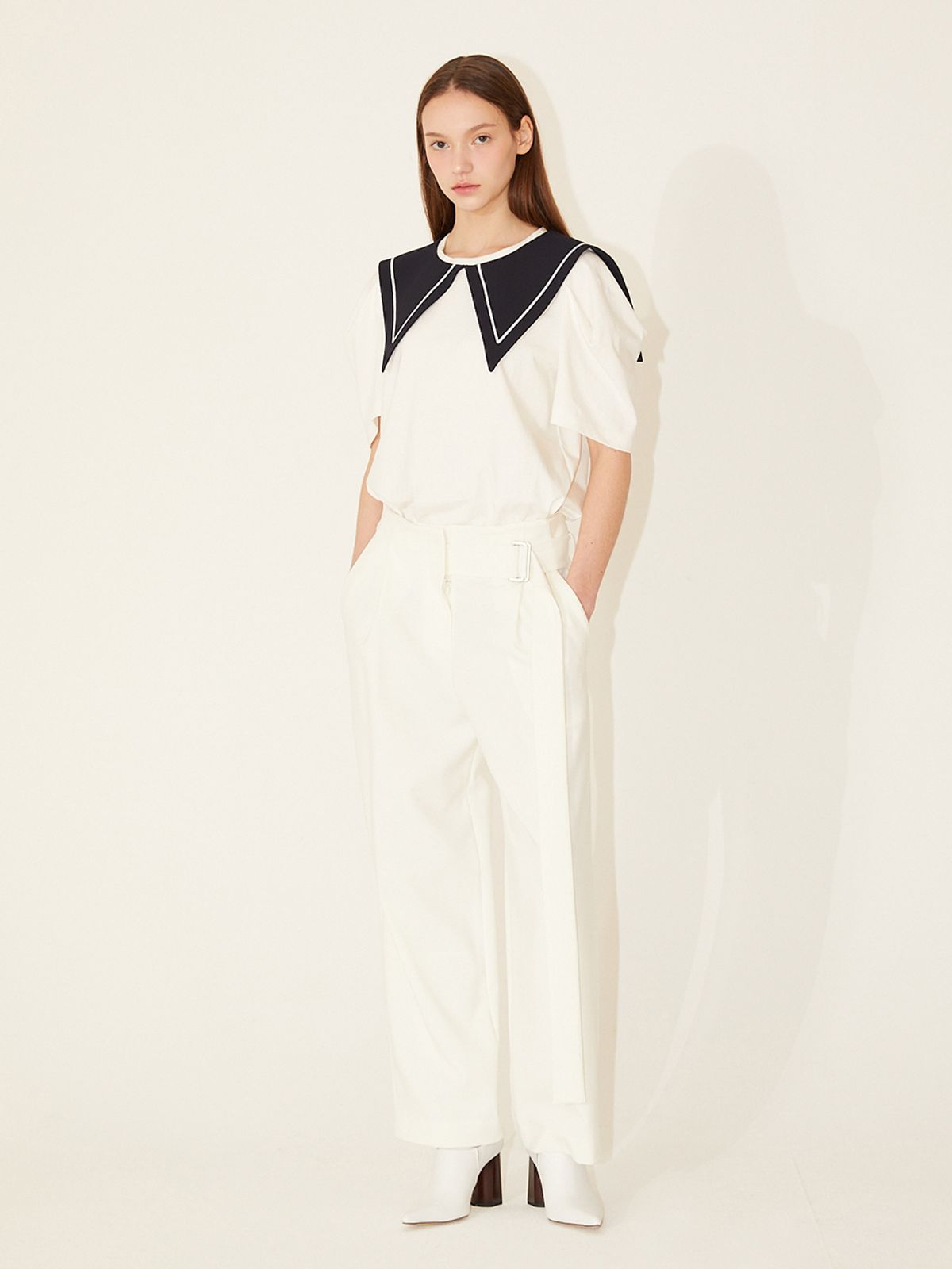 르이엘(LE YIEL) Tuck Detail Long Pants_Ivory 턱 디테일 롱 팬츠_아이보리