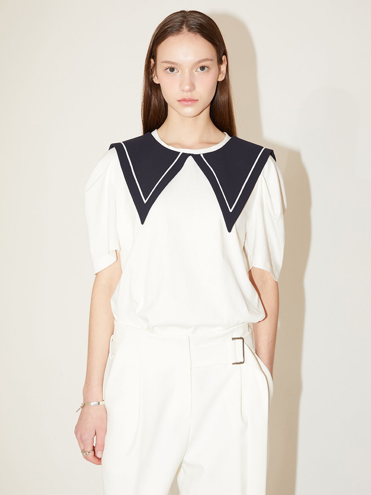 르이엘(LE YIEL) Tuck Detail Long Pants_Ivory 턱 디테일 롱 팬츠_아이보리
