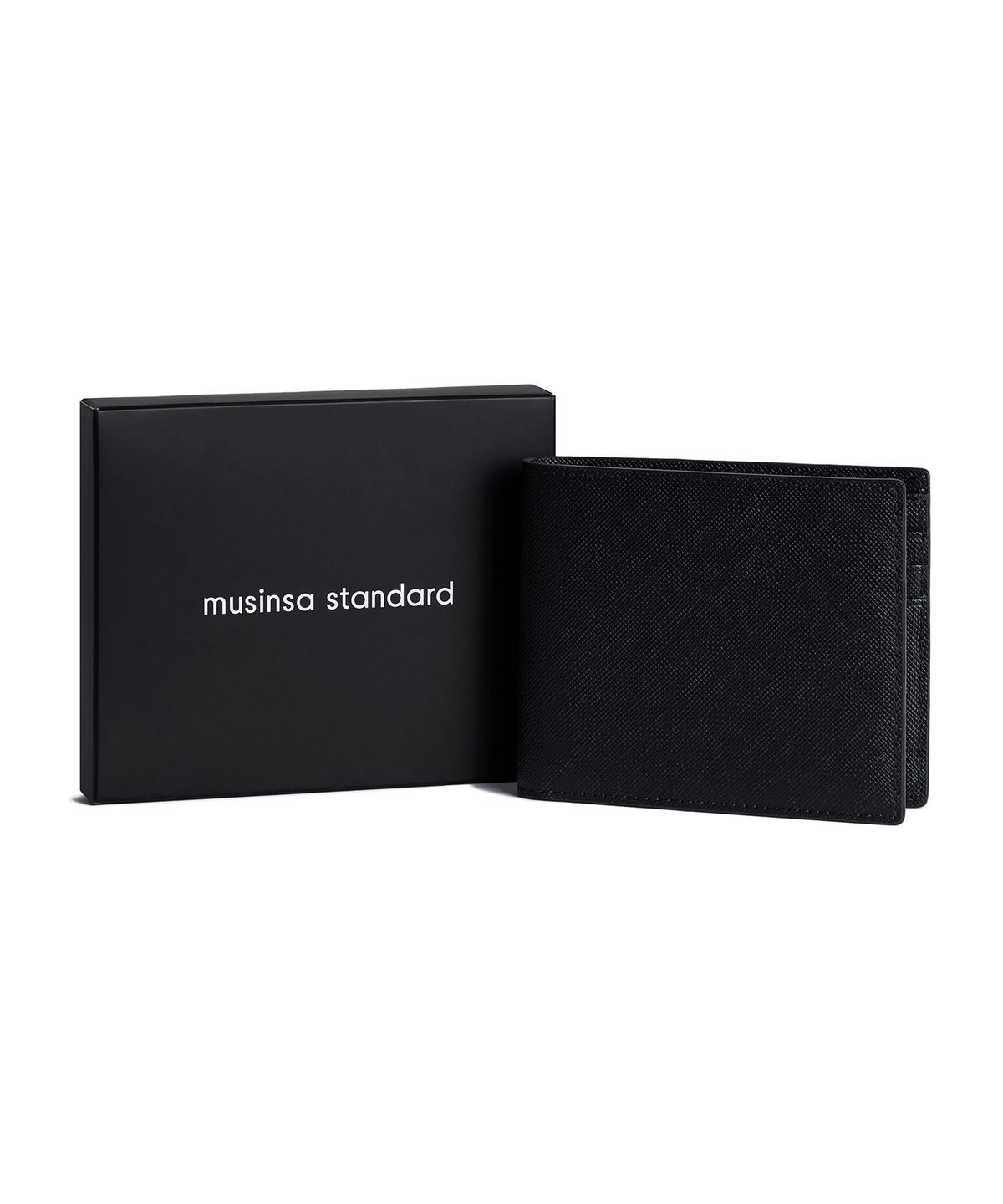 무신사 스탠다드(MUSINSA STANDARD) 사피아노 레더 반지갑 [블랙]