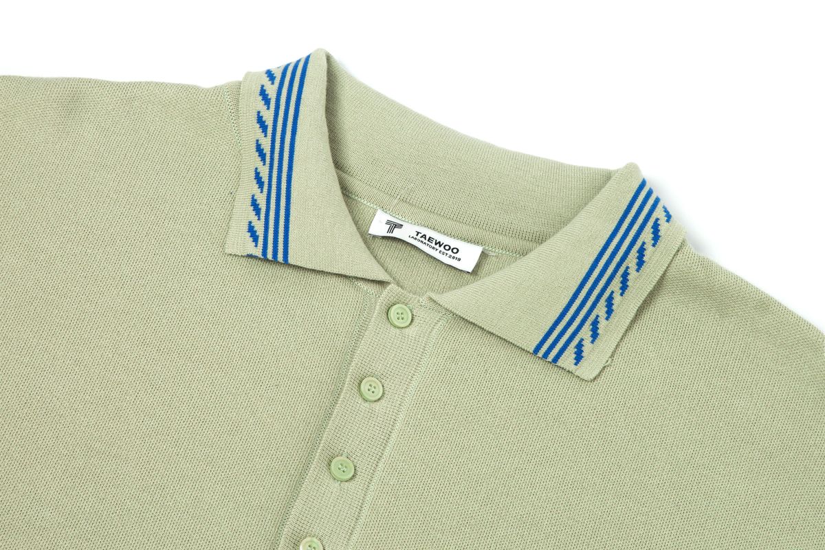 태우(TAEWOO) Havana pique shirt Mint