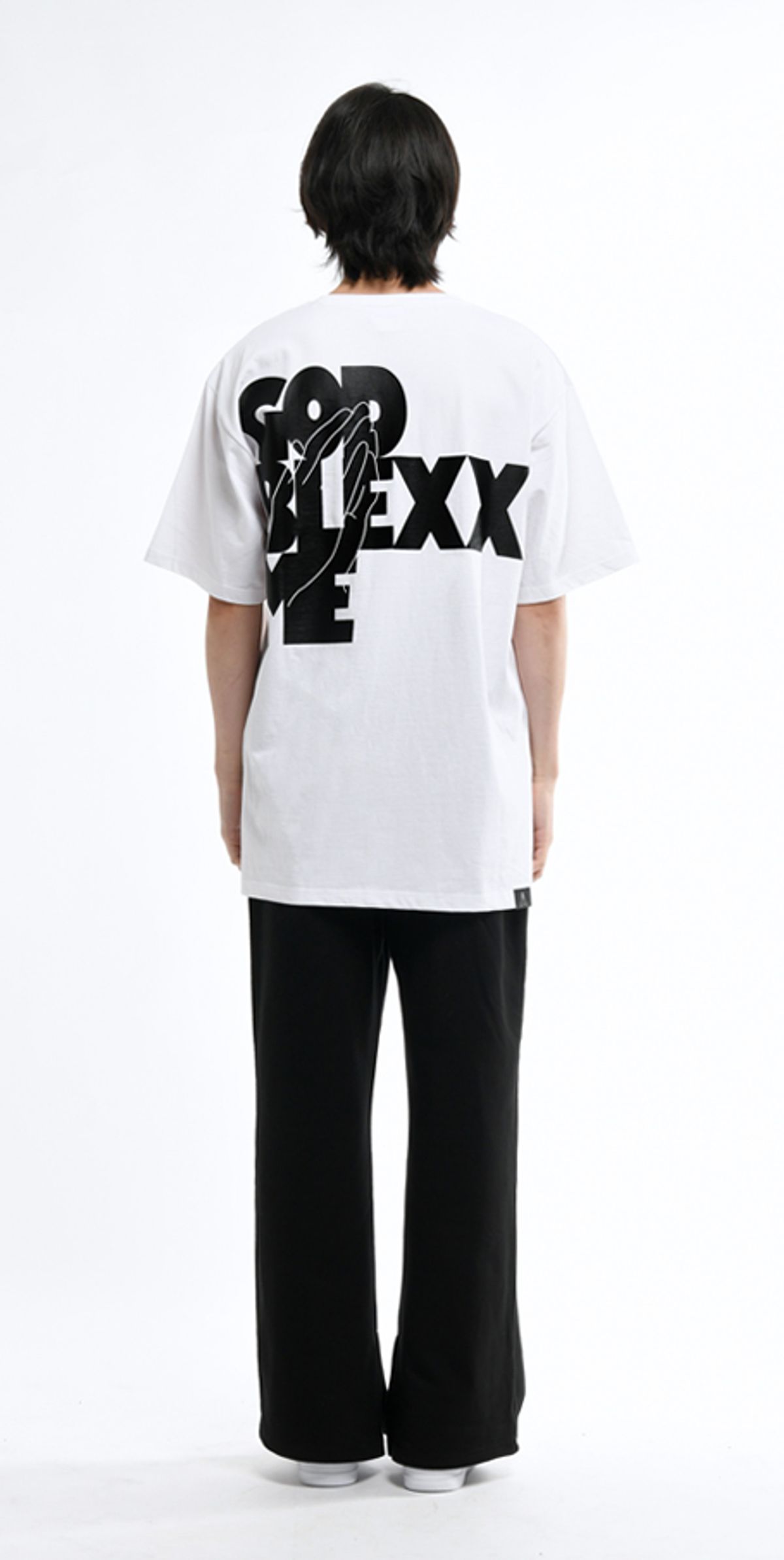 블랙스미(BLEXXME) GODBLEXXME OVERSIZE FIT SLIT T-SHIRT WHITE