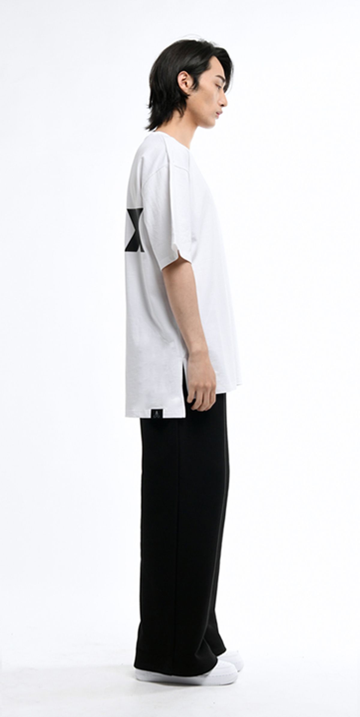 블랙스미(BLEXXME) GODBLEXXME OVERSIZE FIT SLIT T-SHIRT WHITE
