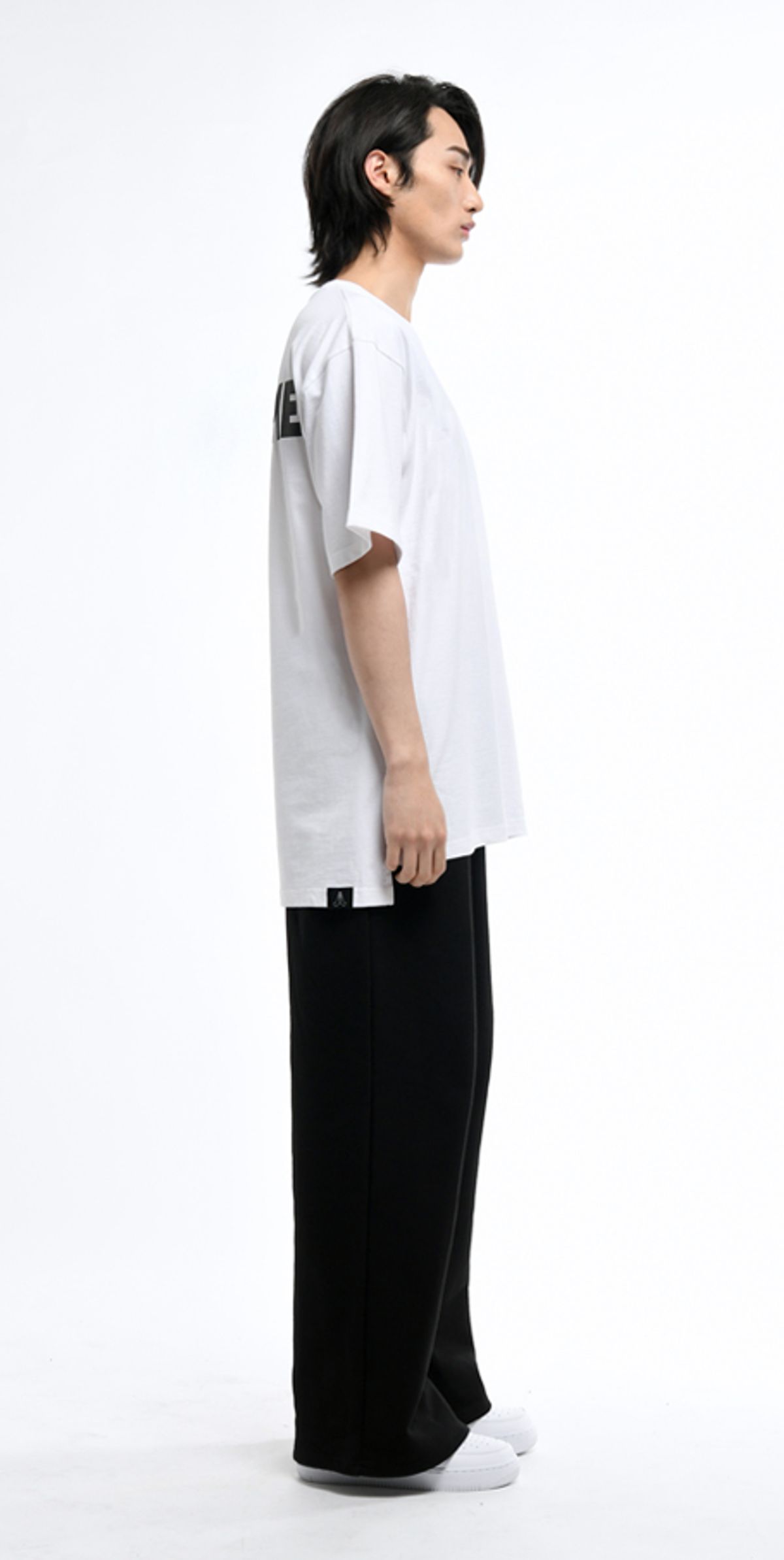 블랙스미(BLEXXME) ONLYILOVE OVERSIZE FIT SLIT T-SHIRT WHITE