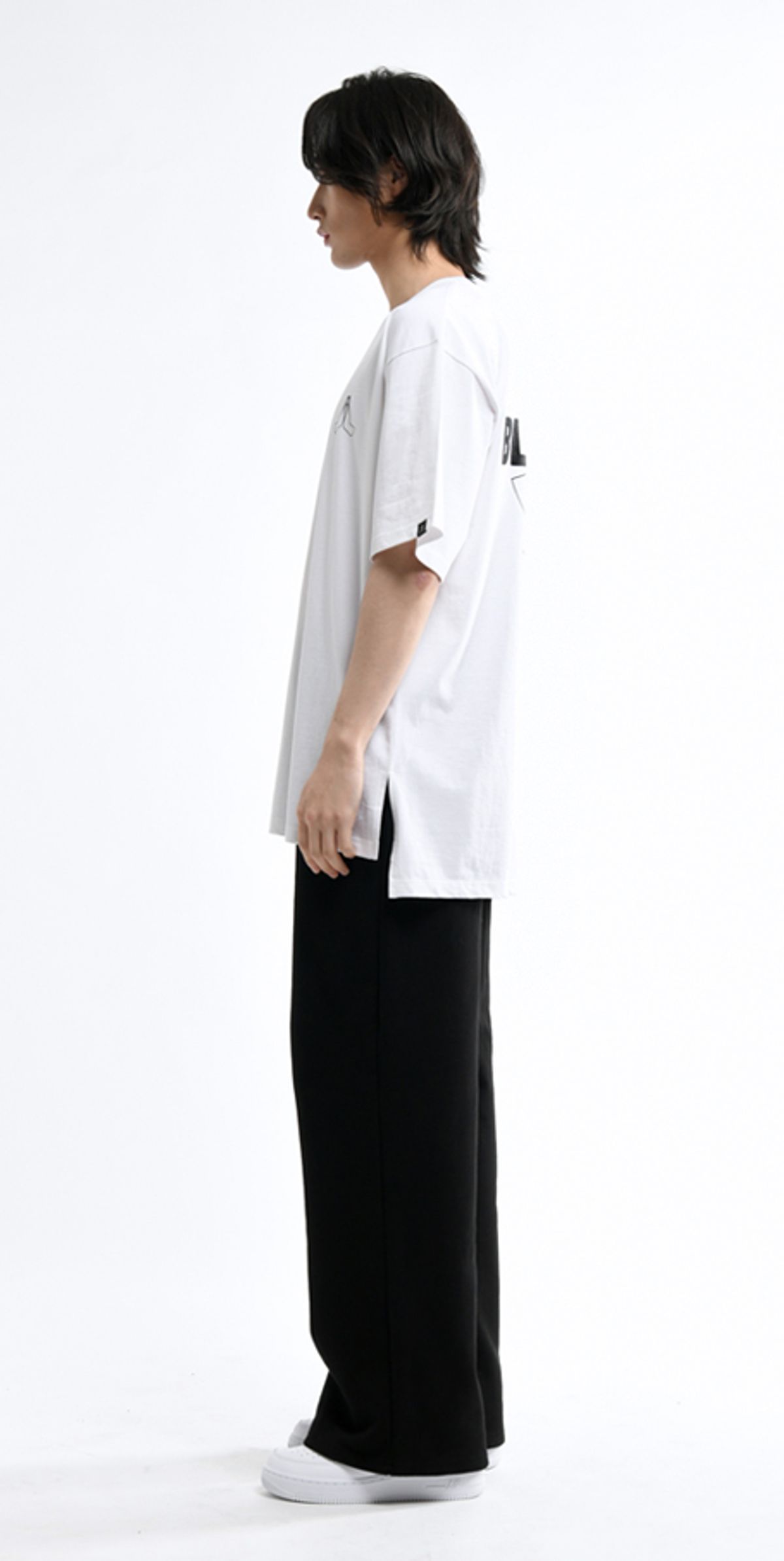 블랙스미(BLEXXME) PRAY OVERSIZE FIT SLIT T-SHIRT WHITE