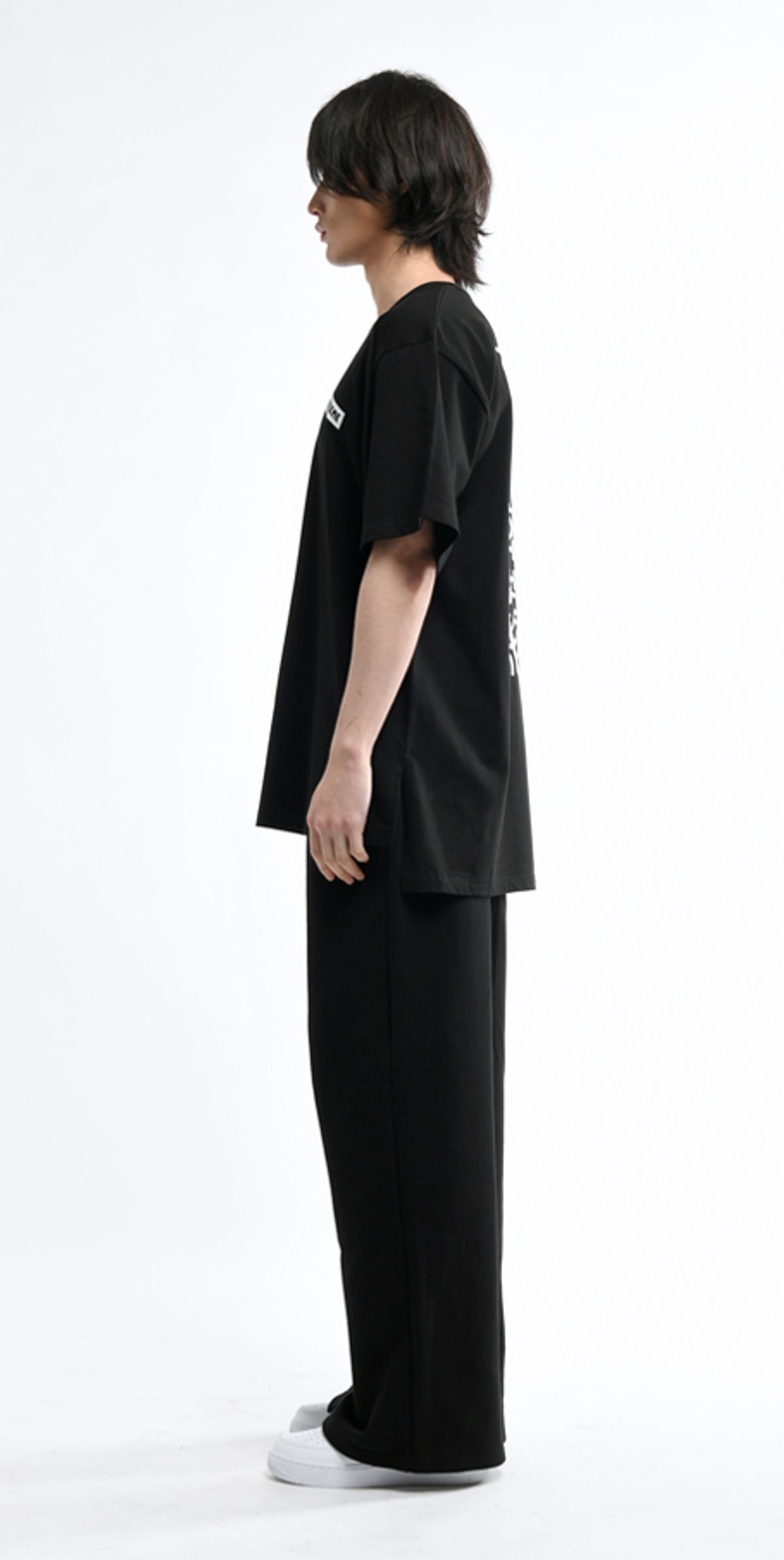 블랙스미(BLEXXME) YOU ARE NOTHING OVERSIZE FIT SLIT T-SHIRT BLACK