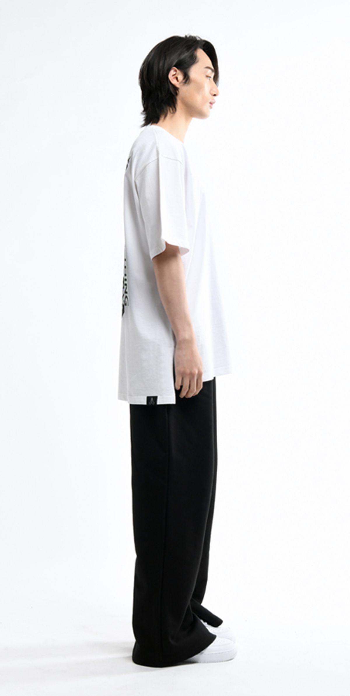 블랙스미(BLEXXME) YOU ARE NOTHING OVERSIZE FIT SLIT T-SHIRT WHITE