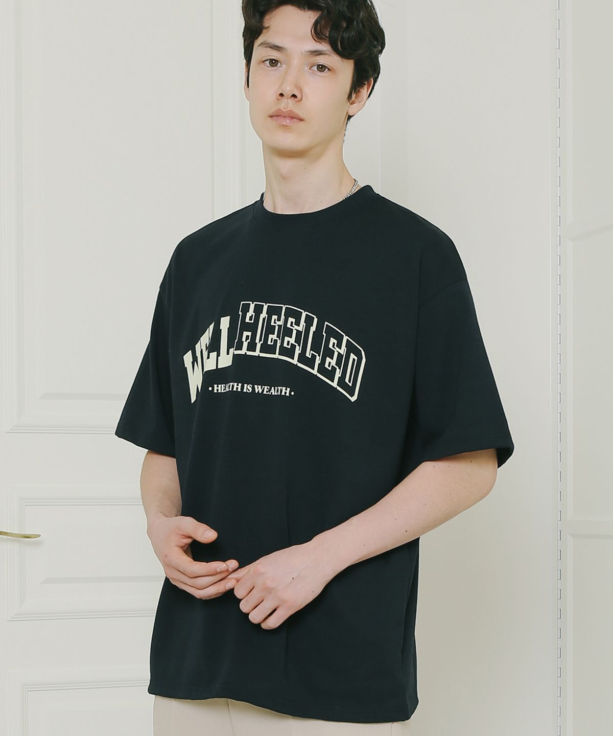 이에스엔(ESN) 웰힐드 반팔티셔츠 네이비