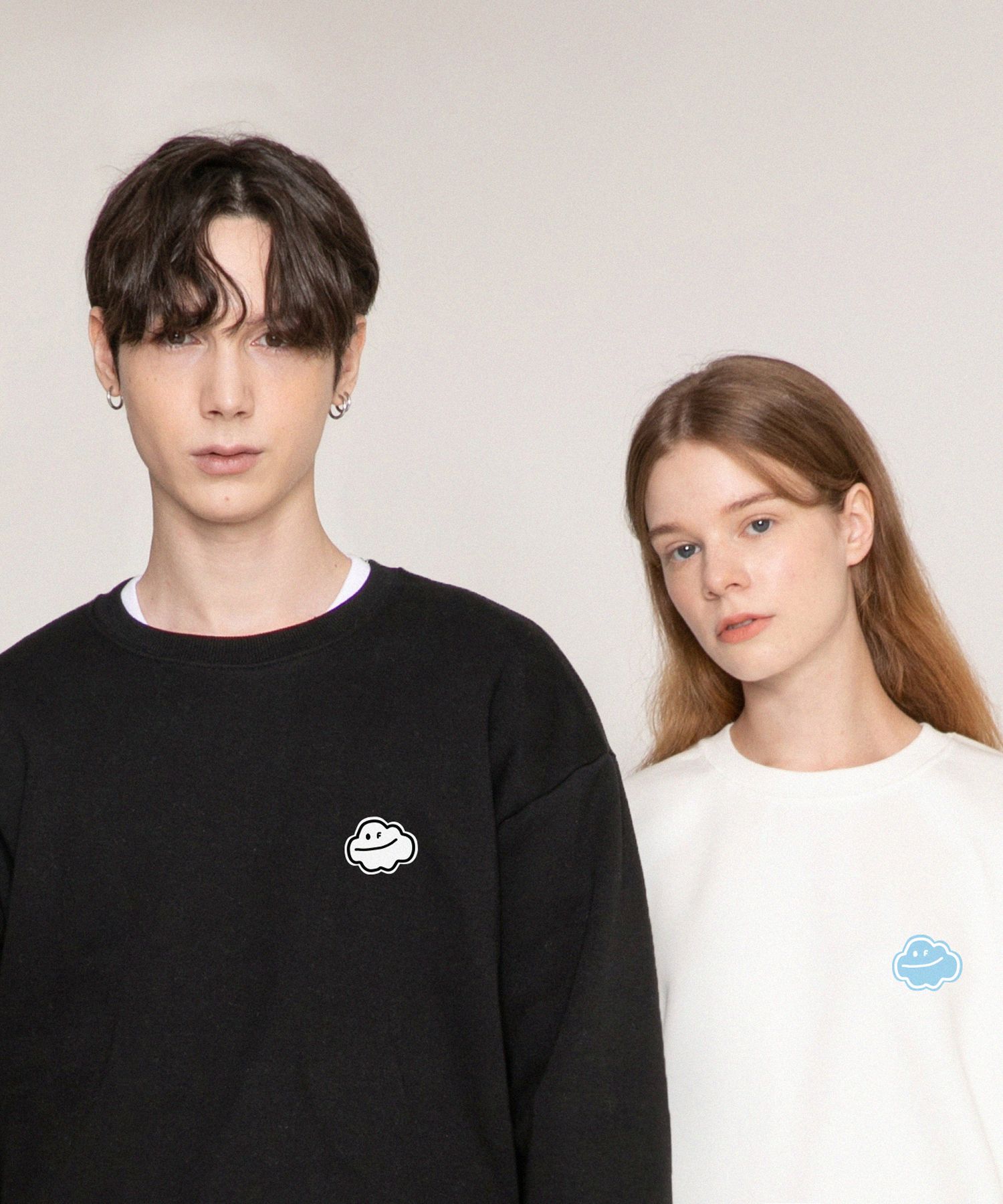 [GRAVER]★CLOUD BOARD SMILE SMILE SWEATSHIRT MUSINSA | GRAVER [UNISEX] SMALL CLOUD SMILE WHITE CLIP