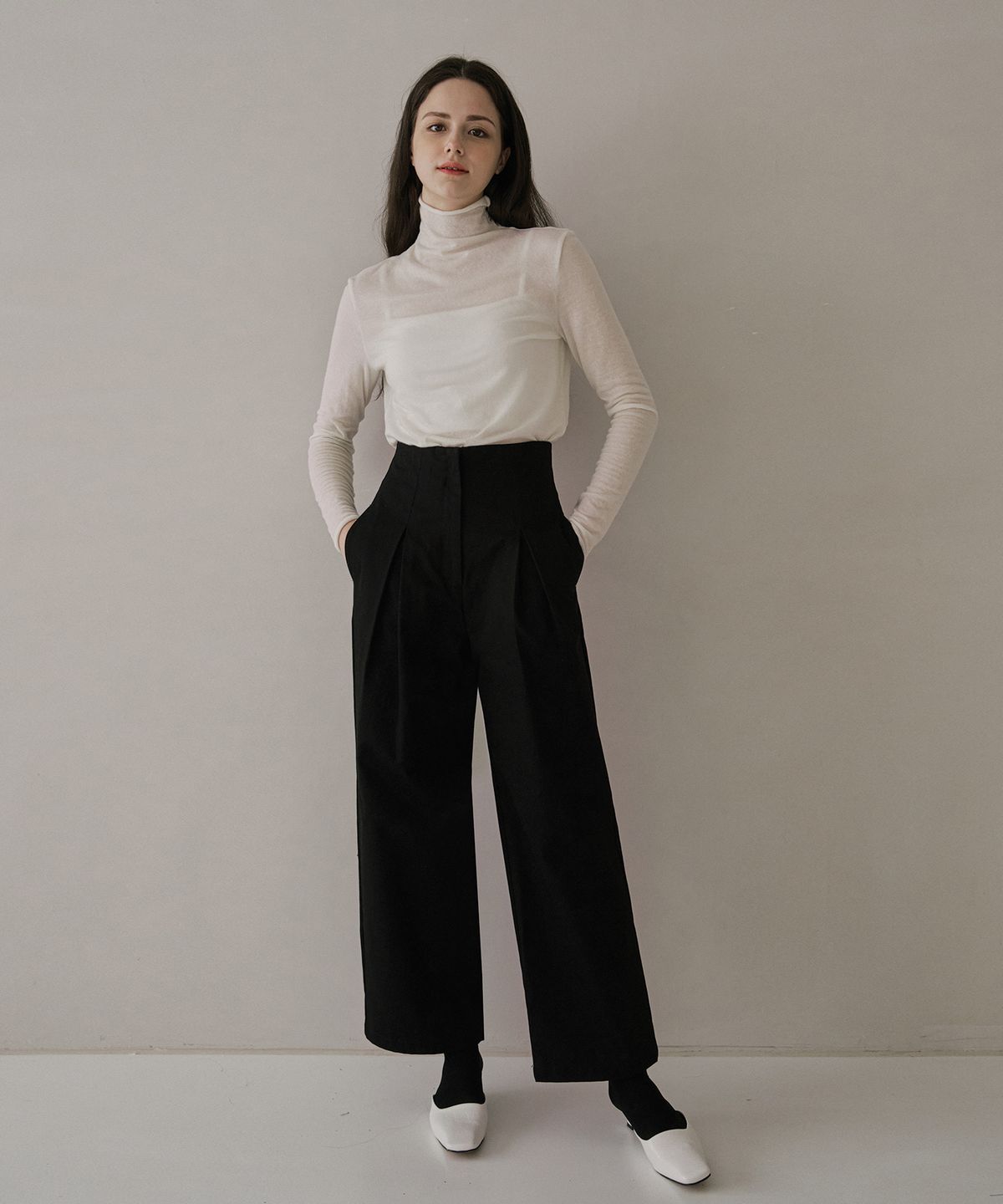 벨르마(BELLEMA) wool turtleneck [Ivory]