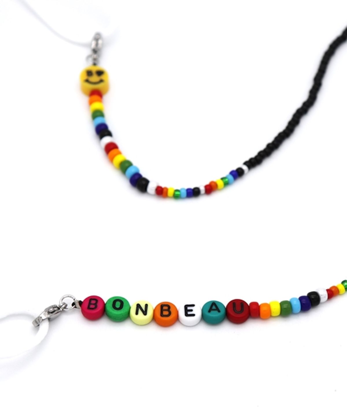 봉보(BONBEAU) Kitsch color initial beads mask strap 컬러 이니셜 시드비즈 마스크줄 스트랩