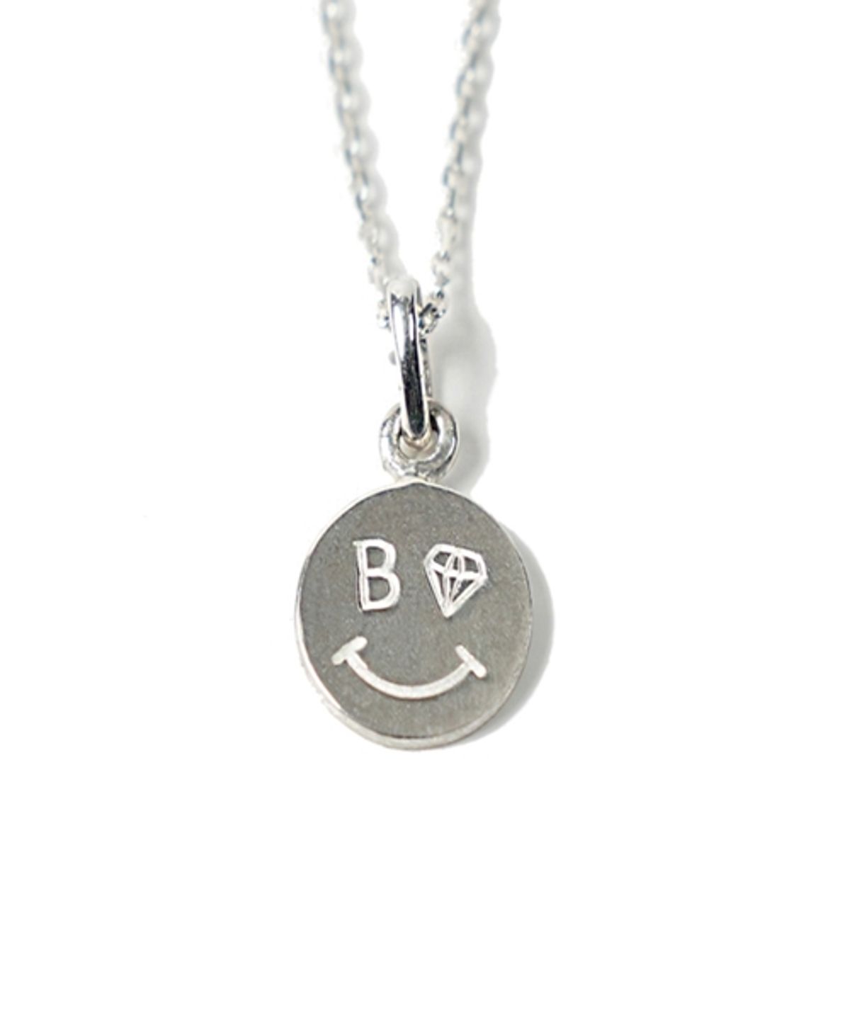 봉보(BONBEAU) Smile coin  silver Necklace 실버 925 스마일 코인팬던트 은목걸이