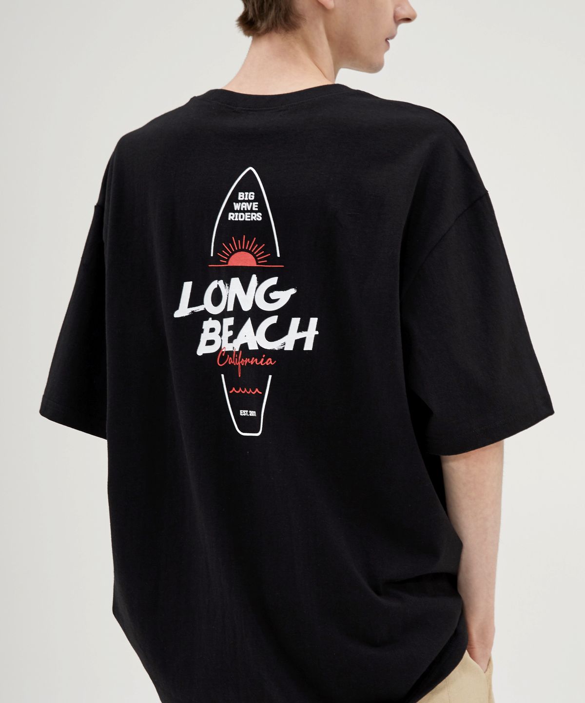 밴웍스(VANNWORKS) Long Beach California오버핏 반팔 티셔츠 (VNCTS231) 블랙