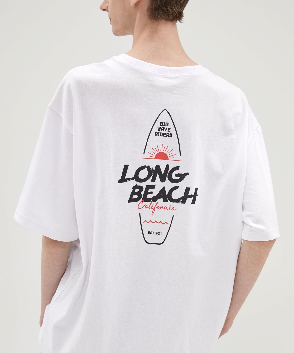 밴웍스(VANNWORKS) Long Beach California오버핏 반팔 티셔츠 (VNCTS231) 화이트