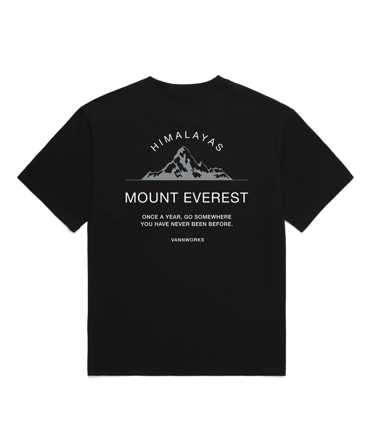 밴웍스(VANNWORKS) Mount Everert 오버핏 반팔 티셔츠 (VNCTS237) 블랙